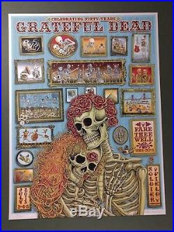 Emek Gd50 Grateful Dead Poster Vip Print Soldier Field Chicago Fare Thee Well Ae