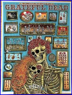 Emek Grateful Dead Chicago'15 Fare Thee Well Artist Proof Pearl Stock Poster