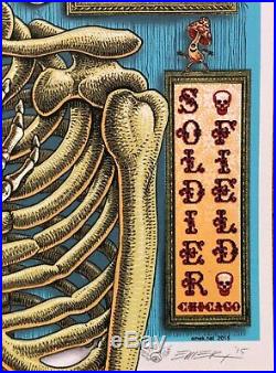 Emek Grateful Dead Chicago'15 Fare Thee Well Artist Proof Pearl Stock Poster