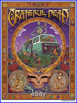 Emek Grateful Dead Purple Variant Poster Limited #/175 Bottleneck Art Gallery