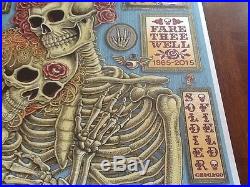 Emek Grateful Dead poster pristine condition Chicago 2015 Jerry Garcia # 150/150