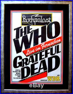 Essen Germany 1981 The Who Grateful Dead 1st Print Poster. Large, NM/Mint