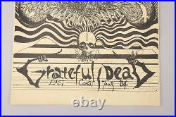 Ex. Rare Vintage 1984 Grateful Dead East Coast Tour Concert Poster 11x17