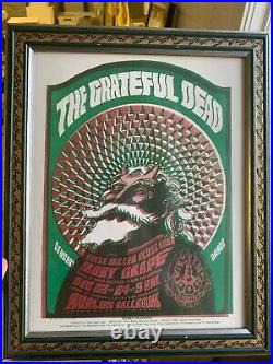 FD 40 Grateful Dead Hippie Santa Claus Original 1966 Concert Handbill Framed