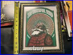 FD 40 Grateful Dead Hippie Santa Claus Original 1966 Concert Handbill Framed