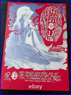 FD 43 -1 Original Human Be-In Moby Grape Beautiful Concert Poster from 1967 AOR