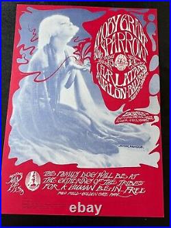 FD 43 -1 Original Human Be-In Moby Grape Beautiful Concert Poster from 1967 AOR