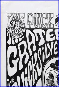 FD012 The Quick & The Dead Grateful Dead Quicksilver Signed Wes Wilson Handbill