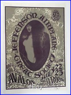 FD17 poster silver transition Signed Stanley Mouse 1966 Jefferson Airplane BG
