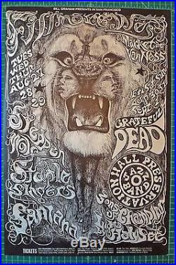 Fillmore Bg134 Grateful Dead Santana Poster Lee Conklin First Printing