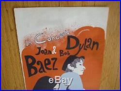 FILLMORE POSTER era Bob Dylan Joan Baez 1965 handbill