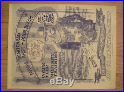 FILLMORE POSTER era Credence Clearwater 1968 Muir Beach 1st print