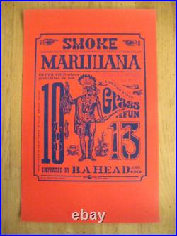 FILLMORE POSTER era Head Shop poster Smoke 1961 Esoteric Poster Co