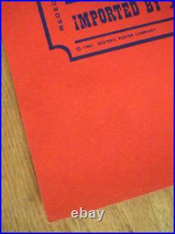 FILLMORE POSTER era Head Shop poster Smoke 1961 Esoteric Poster Co