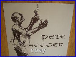 FILLMORE POSTER era PETE SEEGER FOLK SINGER 1965 PITTSBURGH, PA