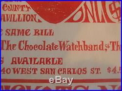 FILLMORE POSTER era THE LOVIN' SPOONFUL CHOCOLATE WATCHBAND handbill