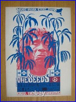 FILLMORE POSTER era THE SEEDS THE CONTINENTAL 1967 1st printing