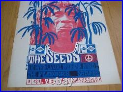 FILLMORE POSTER era THE SEEDS THE CONTINENTAL 1967 1st printing