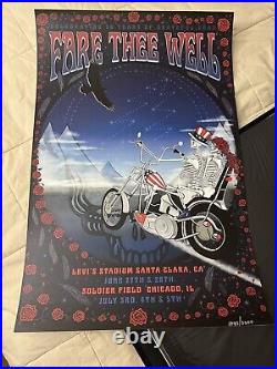 Fare Thee Well GD50 2015 Grateful Dead poster Chicago Limited Numbered