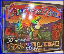 Fare Thee Well Grateful Dead 1ST ED TERRAPIN Poster Psychedelic Colors -Numbered