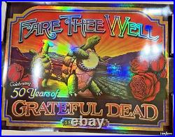 Fare Thee Well Grateful Dead 1ST ED TERRAPIN Poster Psychedelic Colors -Numbered