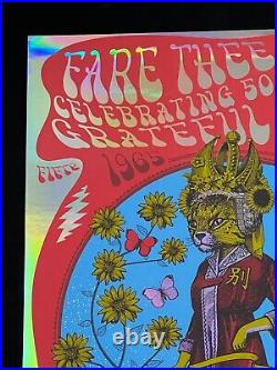 Fare Thee Well Grateful Dead Original Concert Poster Bay Area Foil Cat Woman