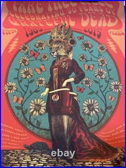 Fare Thee Well Grateful Dead Original Concert Poster Foil Cat Woman #810/2015