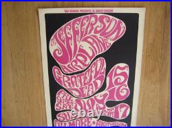 Fillmore poster Grateful Dead 1st printing 1966 B. G. 17