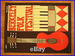 Fillmore poster era Berkeley Folk Festival 1967 Ruth Garbell