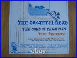 Fillmore poster era Grateful Dead 1967 Continental Ballroom