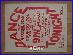 Fillmore poster era Grateful Dead handbill 1966 U. C. Berkeley Ruth Garbell