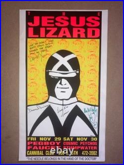 Frank Kozik THE JESUS LIZARD AUTOGRAPHED SILKSCREENED LIMITED POSTER