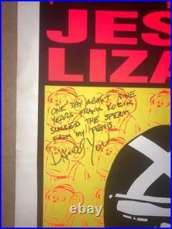 Frank Kozik THE JESUS LIZARD AUTOGRAPHED SILKSCREENED LIMITED POSTER