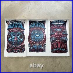 Furthur Edgefield OR 3 Panel Poster Set Signed & Numbered by AJ Masthay (2012)
