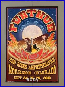 Furthur Grateful Dead & Co Red Rocks 2010 Rare Hand Numbered 1st Ed. Poster