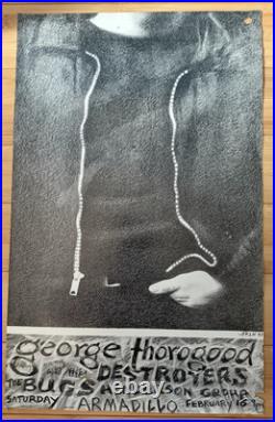 GEORGE THOROGOOD Concert Poster at Armadillo World Headquarters Feb 16, 1980