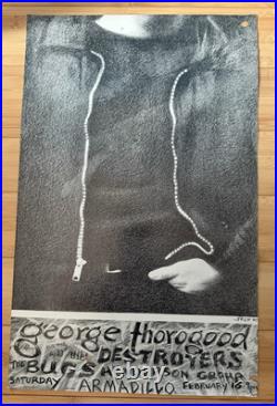 GEORGE THOROGOOD Concert Poster at Armadillo World Headquarters Feb 16, 1980