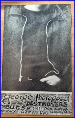 GEORGE THOROGOOD Concert Poster at Armadillo World Headquarters Feb 16, 1980