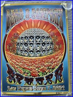 GOLD FOIL Poster Dead & Company Sphere Las Vegas NV 2024 #/300 Mike DuBois