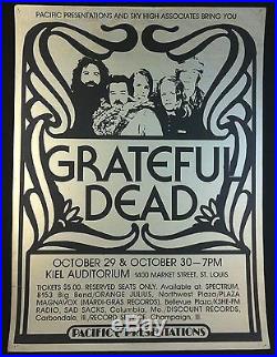 GRATEFUL DEAD 1973 Kiel Auditorium Concert Poster Pacific Presentations