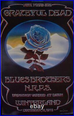 GRATEFUL DEAD 1978 NYE WINTERLAND concert poster BLUE ROSE BILL GRAHAM 19x28 NM