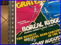 GRATEFUL DEAD 1985 Boreal Ridge Concert Poster Highest Dead Concert in the World