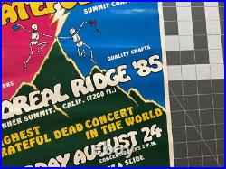 GRATEFUL DEAD 1985 Boreal Ridge Concert Poster Highest Dead Concert in the World