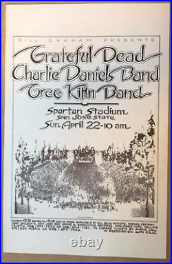 GRATEFUL DEAD APRIL 22, 1979 SPARTAN STADIUM CALIF CONCERT POSTER By RANDY TUTEN