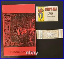 GRATEFUL DEAD Back Stage Pass LAST SHOWithTOUR Full Ticket & Crew Itinerary 1995