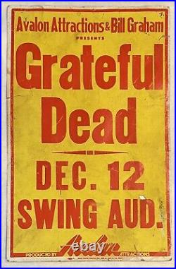 GRATEFUL DEAD Concert Poster Original 1st Print. Swing Auditorium 12/12/80