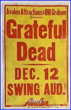 GRATEFUL DEAD Concert Poster Original 1st Print. Swing Auditorium 12/12/80