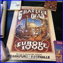 GRATEFUL DEAD EUROPE 1990 Original Poster Artist Rick Griffin 33.5h X 24w