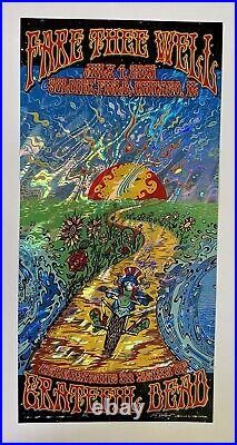GRATEFUL DEAD FARE THEE WELL CHICAGO 2015 ORIGINAL DUBOIS SIGNED JULY 4th FOIL