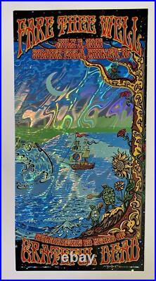 GRATEFUL DEAD FARE THEE WELL CHICAGO 2015 ORIGINAL DUBOIS SIGNED JULY 5th FOIL